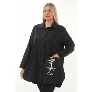 Блуза Zedd Plus, размер 4XL, черный