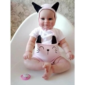 Боди "Костюм котенок" для новорожденного, комплект из 2 шт., размер 62-68, розовый, черный
