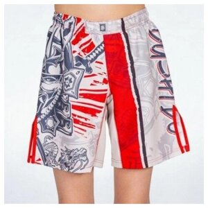 Боксерские шорты Бойцовский Клуб для мальчиков, пояс на резинке, без карманов, размер 14 лет, красный, белый