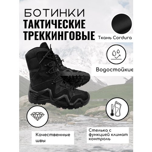 Ботинки , демисезон/зима, размер 46, черный