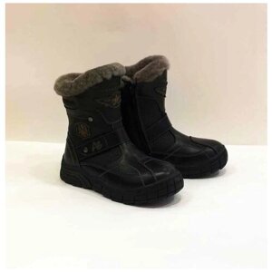 Ботинки Kapika, демисезон/зима, натуральная кожа, размер 34, черный