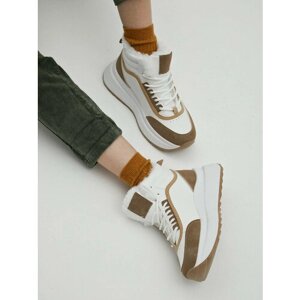 Ботинки Nobbaro, размер 40, белый, коричневый