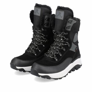 Ботинки Rieker, зимние, натуральная замша, размер 36, черный