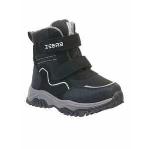 Ботинки Зебра, размер 32, черный