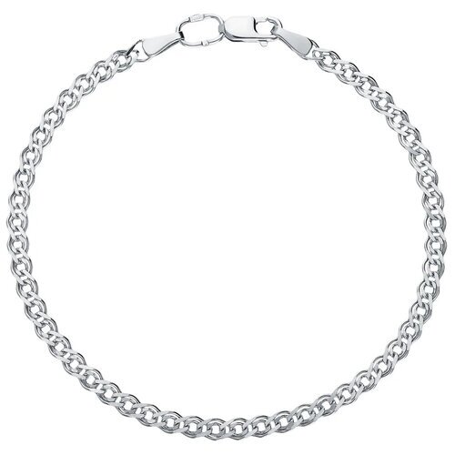 Браслет-цепочка SOKOLOV браслет из серебра 965060502, серебро, 925 проба, родирование, длина 19 см.