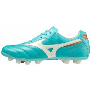 Бутсы Mizuno P1GA231225, футбольные, натуральная кожа, размер 44, бирюзовый