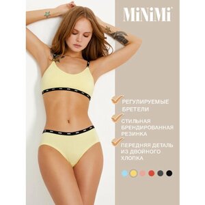 Бюстгальтер MiNiMi Топ-бра на тонких бретелях MiNiMi MS121, размер 42 (XS), желтый