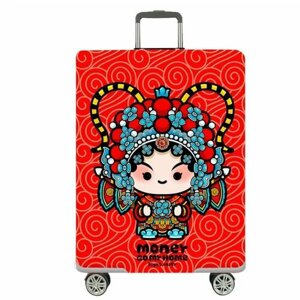 Чехол для чемодана чехол для чемодана "Куколка" S, размер S, красный