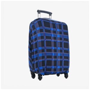 Чехол для чемодана NO NAME, текстиль, 10 л, синий, черный