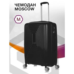 Чемодан L'case Moscow, 92 л, размер M, черный