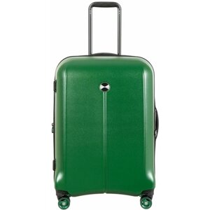 Чемодан Verage GM20075W24 dark green, поликарбонат, пластик, увеличение объема, опорные ножки на боковой стенке, зеленый