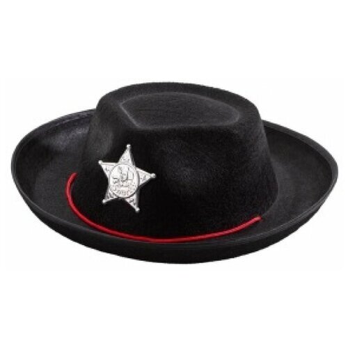 Детская шляпа шерифа, черная (17293)