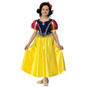 Детский карнавальный костюм Принцесса Белоснежка желтый/синий, рост 140 см