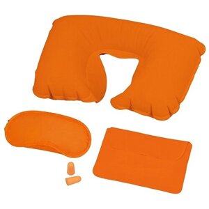 Дорожный набор Rimini: подушка, беруши, маска для сна, оранжевый