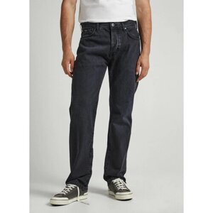 Джинсы Pepe Jeans, прямой силуэт, средняя посадка, размер 29/32, серый, черный
