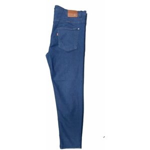 Джинсы Surco Jeans, прямой силуэт, средняя посадка, размер 60, синий