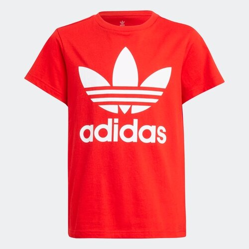 Футболка adidas, размер 158, красный, белый