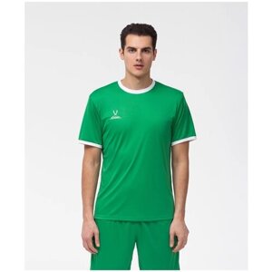 Футбольная футболка Jogel Camp Origin, силуэт прямой, влагоотводящий материал, размер L, зеленый, белый
