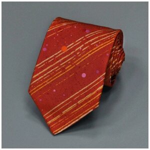 Галстук Christian Lacroix, натуральный шелк, для мужчин, оранжевый, красный