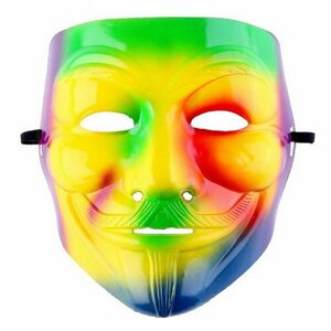 Карнавальная маска "Гай Фокс" разноцветная