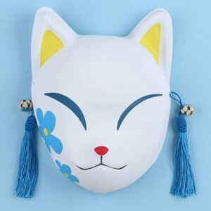 Карнавальная маска "Лиса аниме", цвет белый (комплект из 5 шт)