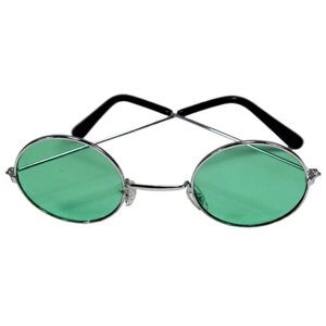 Карнавальные очки Леннона хиппи зеленые