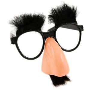 Карнавальные очки-маска брови усы 19*17 308773