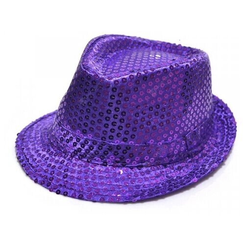 Карнавальный головной убор с пайетками "Диско", цвет фиолетовый