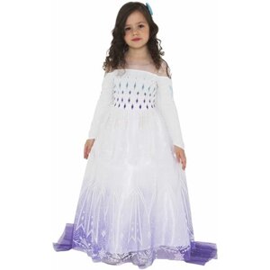 Карнавальный костюм детский Элиза (пышное, белое платье) р. 110-56 22-82 для девочки, на утренник, на хэллоуин, на новый год, костюм эльзы, костюм платье эльзы
