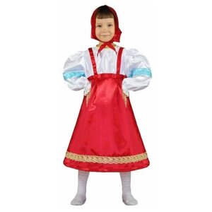 Карнавальный костюм детский Маша народный, 30 размер, 122-128 рост