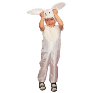 Карнавальный костюм детский Зайчик белый (104)