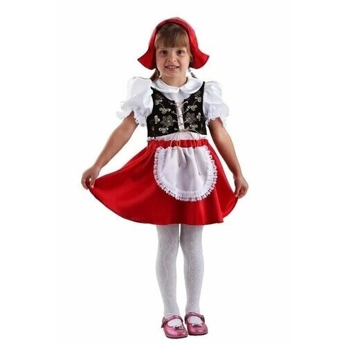 Карнавальный костюм «Красная Шапочка», текстиль, рост 110см размер 28