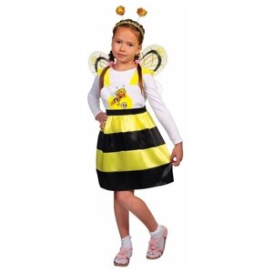 Карнавальный костюм "Пчёлка Жужа", сарафан, ободок, крылья, р. 30, рост 110-116 см