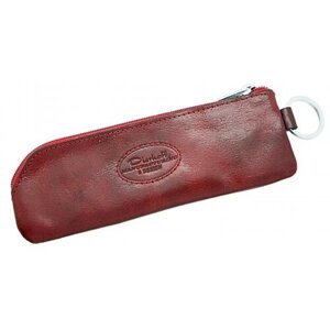 Ключница Dierhoff, натуральная кожа, подарочная упаковка, гладкая фактура, красный
