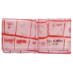 Ключница Dr. Koffer, натуральная кожа, подарочная упаковка, розовый