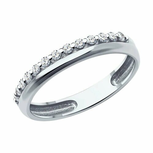 Кольцо Diamant, белое золото, 585 проба, бриллиант, размер 18.5