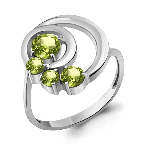 Кольцо Diamant online, серебро, 925 проба, хризолит, размер 18