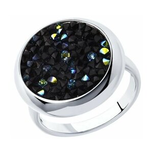 Кольцо Diamant online, серебро, 925 проба, кристаллы Swarovski, размер 16