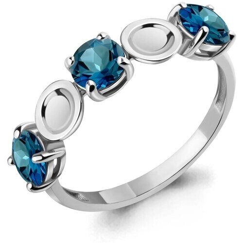 Кольцо Diamant online, серебро, 925 проба, Лондон топаз, размер 18
