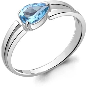 Кольцо Diamant online, серебро, 925 проба, топаз, размер 17.5