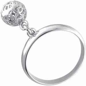 Кольцо Эстет 01К0511133 серебро, 925 проба, родирование, размер 16.5