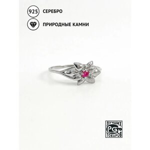 Кольцо Кристалл Мечты, серебро, 925 проба, рубин, размер 18.5, красный