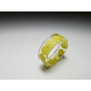 Кольцо-кулон полимерная глина, размер 17, бесцветный, желтый