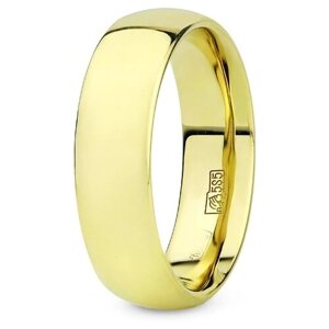 Кольцо обручальное Юверос, желтое золото, 585 проба, размер 16