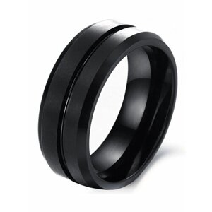Кольцо помолвочное 2beMan, размер 18.5, черный