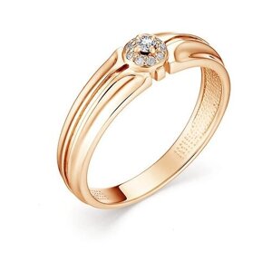 Кольцо помолвочное АЛЬКОР золото, 585 проба, бриллиант, размер 18