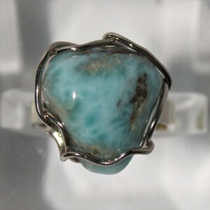 Кольцо True Stones, ларимар, размер 17.5, голубой