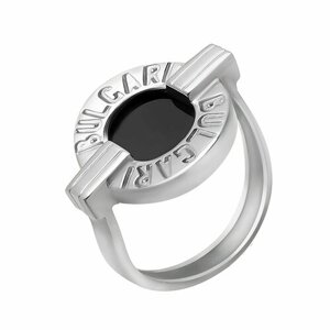 Кольцо Яхонт 210448 серебро, 925 проба, оникс, размер 17, черный