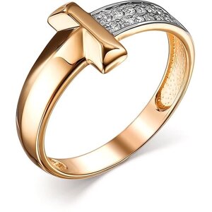 Кольцо Яхонт золото, 585 проба, фианит