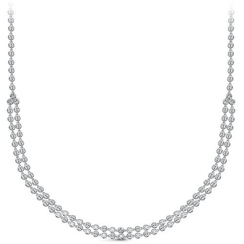Колье Diamant online, белое золото, 585 проба, бриллиант, длина 40 см.